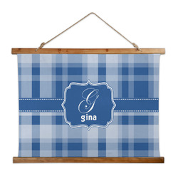 Plaid Wall Hanging Tapestry - Wide (Personalized)