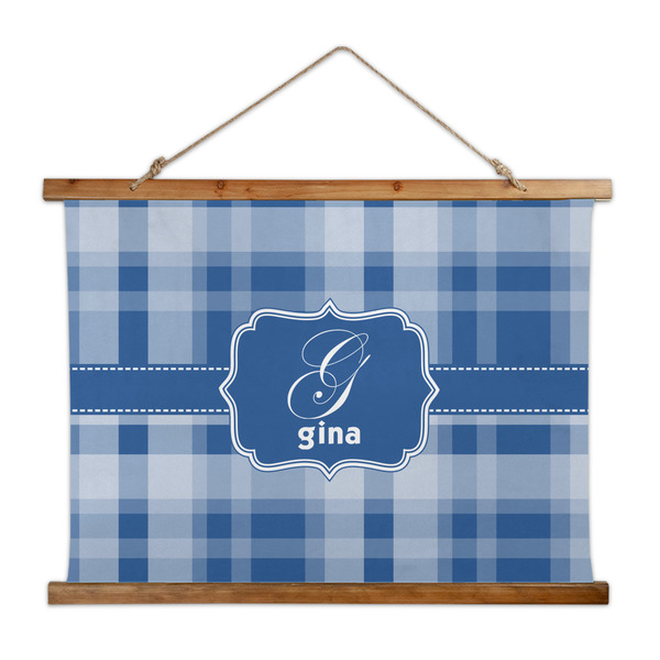 Custom Plaid Wall Hanging Tapestry - Wide (Personalized)