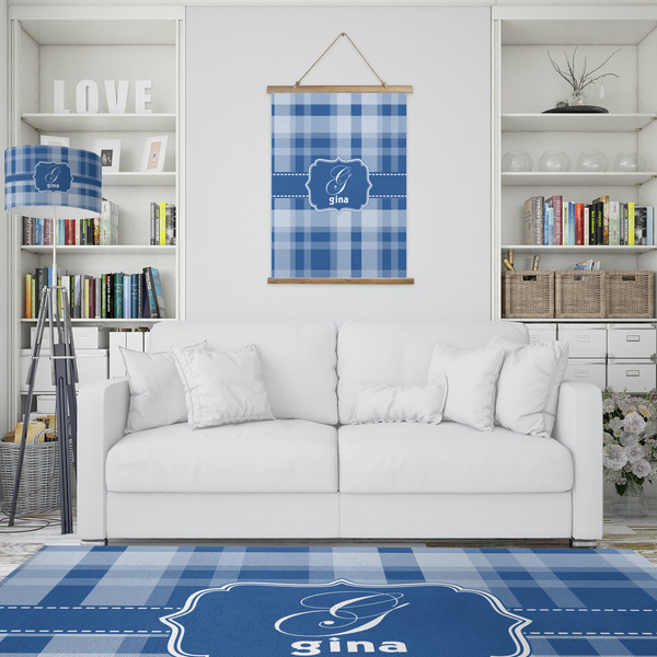 Plaid Wall Hanging Tapestry - Portrait - IN CONTEXT