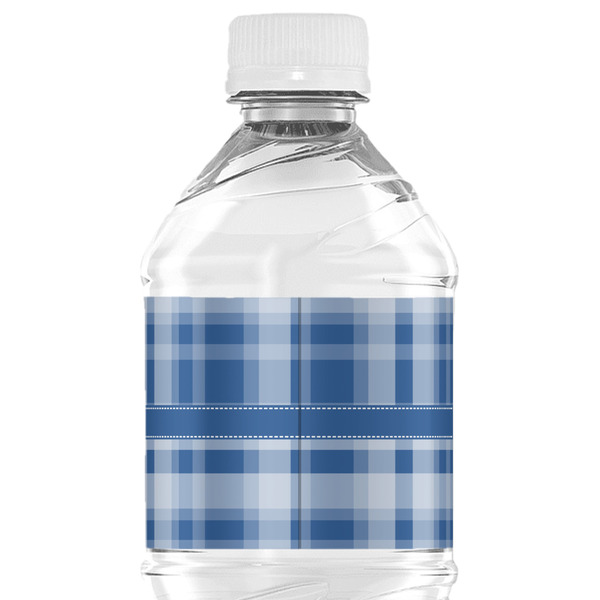 Plaid Water Bottle Label - Back View