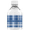 Plaid Water Bottle Label - Back View