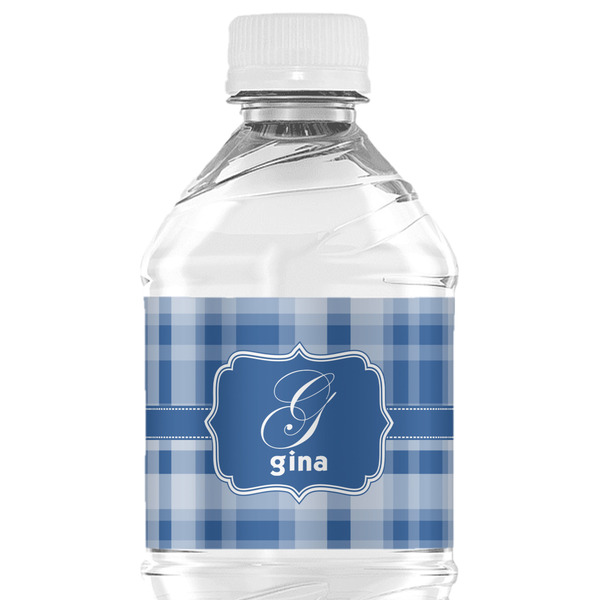 Custom Plaid Water Bottle Labels - Custom Sized (Personalized)