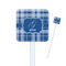 Plaid Square Plastic Stir Sticks (Personalized)