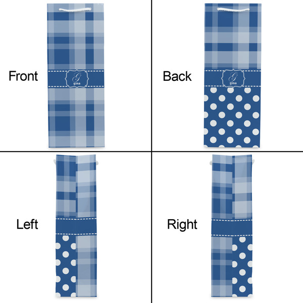 Plaid Wine Gift Bag - Matte - Approval