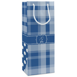 Plaid Wine Gift Bags - Matte (Personalized)