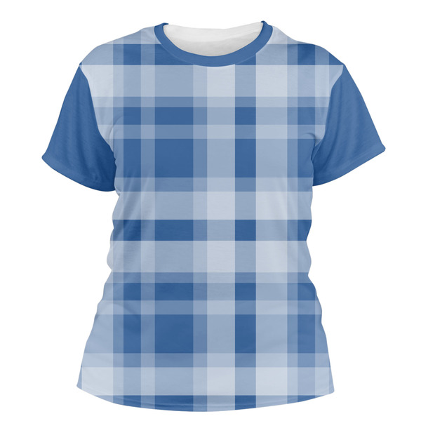 Custom Plaid Women's Crew T-Shirt - Large