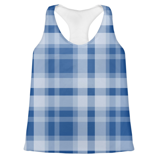 Custom Plaid Womens Racerback Tank Top - Small