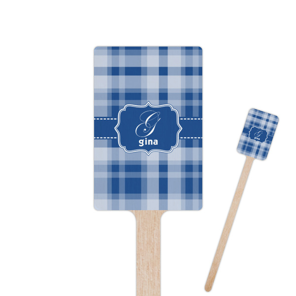 Custom Plaid Rectangle Wooden Stir Sticks (Personalized)
