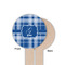 Plaid Wooden 6" Food Pick - Round - Single Sided - Front & Back