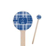 Plaid Round Wooden Stir Sticks (Personalized)