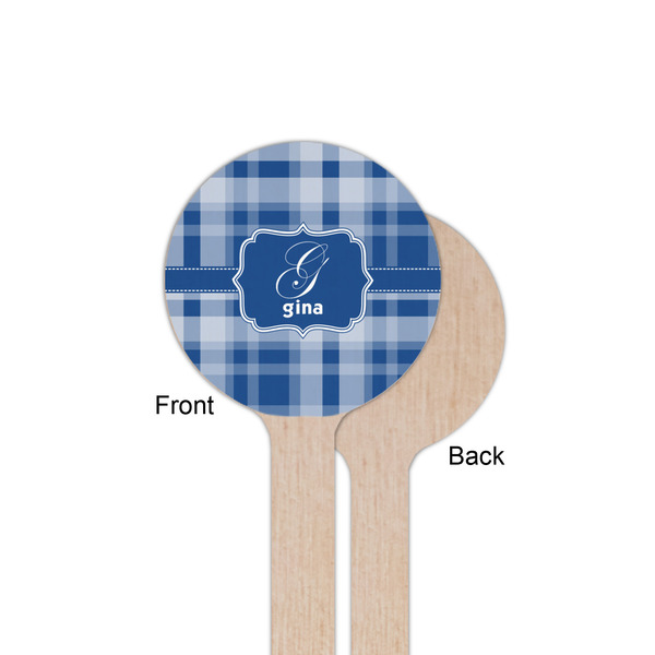 Plaid Wooden 6" Stir Stick - Round - Single Sided - Front & Back