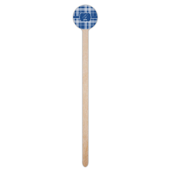 Plaid Wooden 7.5" Stir Stick - Round - Single Stick