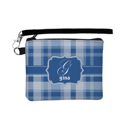 Plaid Wristlet ID Case w/ Name and Initial