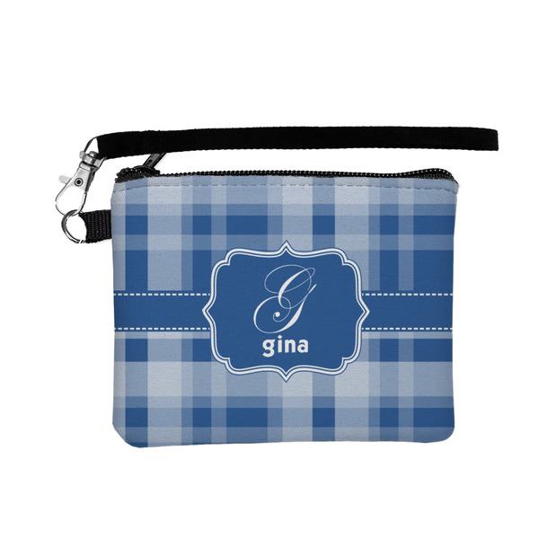 Custom Plaid Wristlet ID Case w/ Name and Initial