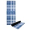 Plaid Yoga Mat with Black Rubber Back Full Print View