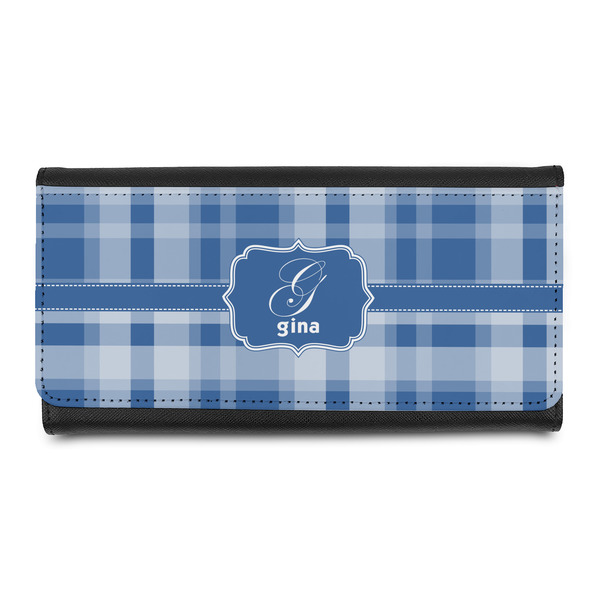 Custom Plaid Leatherette Ladies Wallet (Personalized)