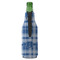 Plaid Zipper Bottle Cooler - BACK (bottle)