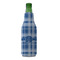 Plaid Zipper Bottle Cooler - FRONT (bottle)