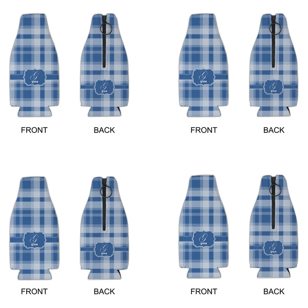 Plaid Zipper Bottle Cooler - Set of 4 - APPROVAL