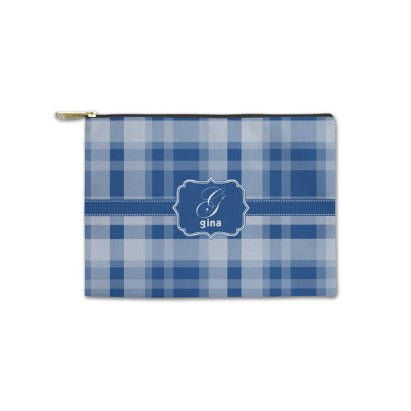 Custom Plaid Zipper Pouch - Small - 8.5"x6" (Personalized)