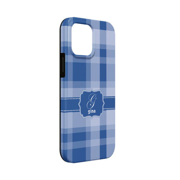 Custom Plaid iPhone Case - Rubber Lined - iPhone 13 Mini (Personalized)