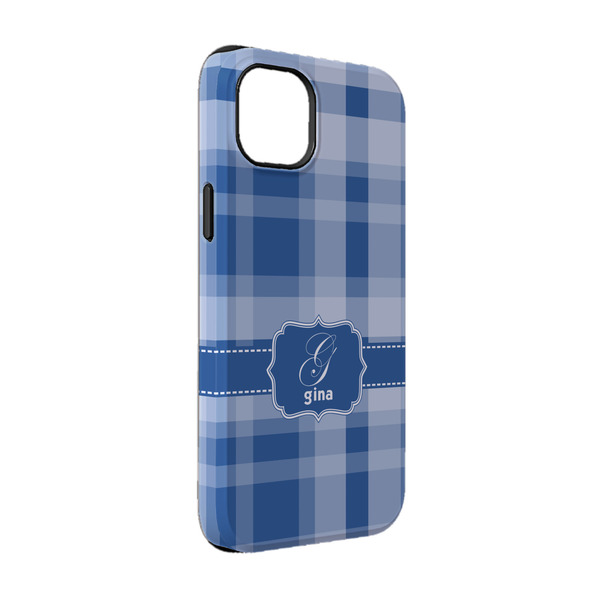 Custom Plaid iPhone Case - Rubber Lined - iPhone 14 Pro (Personalized)