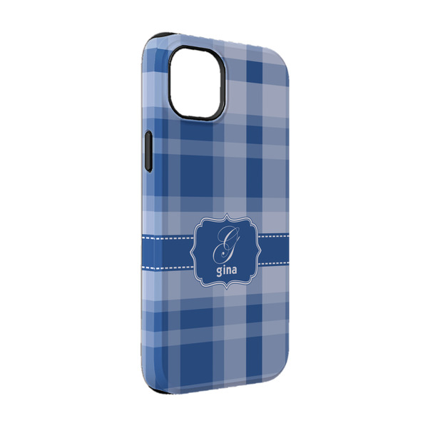 Custom Plaid iPhone Case - Rubber Lined - iPhone 14 (Personalized)