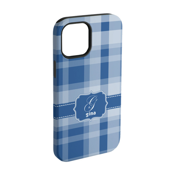Custom Plaid iPhone Case - Rubber Lined - iPhone 15 Pro (Personalized)