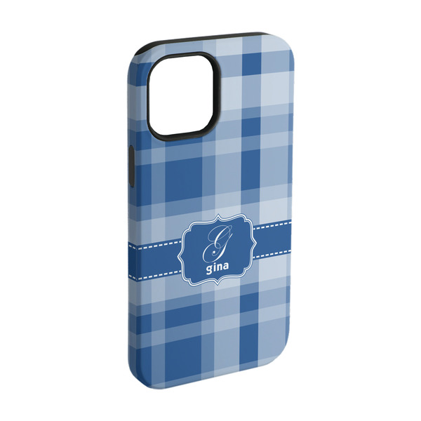 Custom Plaid iPhone Case - Rubber Lined - iPhone 15 (Personalized)