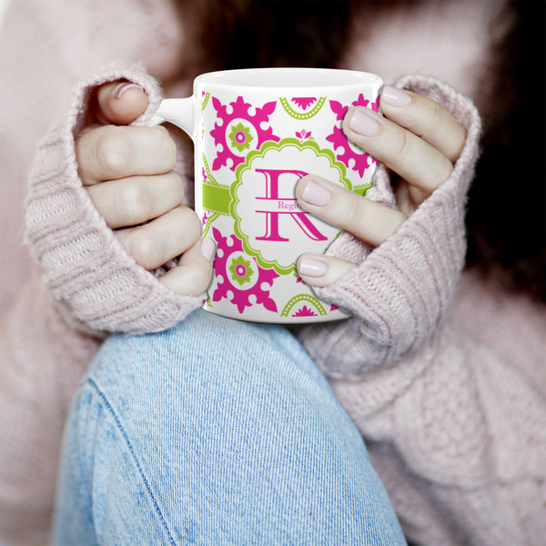 Suzani Floral 11oz Coffee Mug - LIFESTYLE