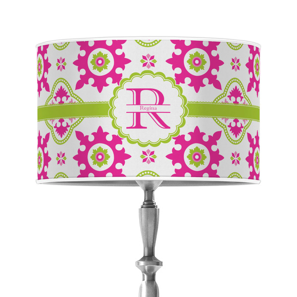 Custom Suzani Floral 12" Drum Lamp Shade - Poly-film (Personalized)