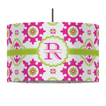 Suzani Floral 12" Drum Pendant Lamp - Fabric (Personalized)