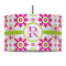 Suzani Floral 12" Drum Pendant Lamp - Fabric (Personalized)
