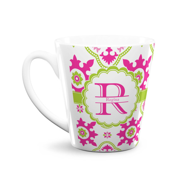 Suzani Floral 12 Oz Latte Mug - Front