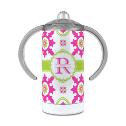 Suzani Floral 12 oz Stainless Steel Sippy Cup (Personalized)