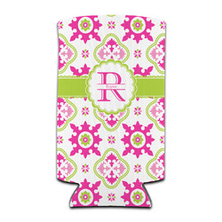 Suzani Floral Can Cooler (tall 12 oz) (Personalized)