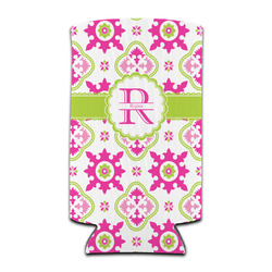 Suzani Floral Can Cooler (tall 12 oz) (Personalized)