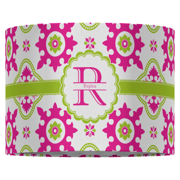 Suzani Floral 16" Drum Lampshade - FRONT (Fabric)