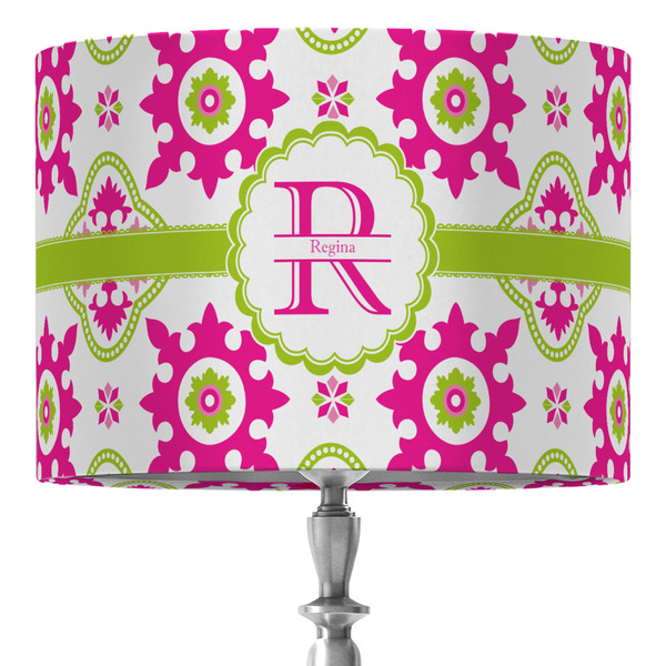 Custom Suzani Floral 16" Drum Lamp Shade - Fabric (Personalized)