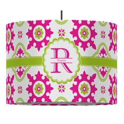 Suzani Floral Drum Pendant Lamp (Personalized)