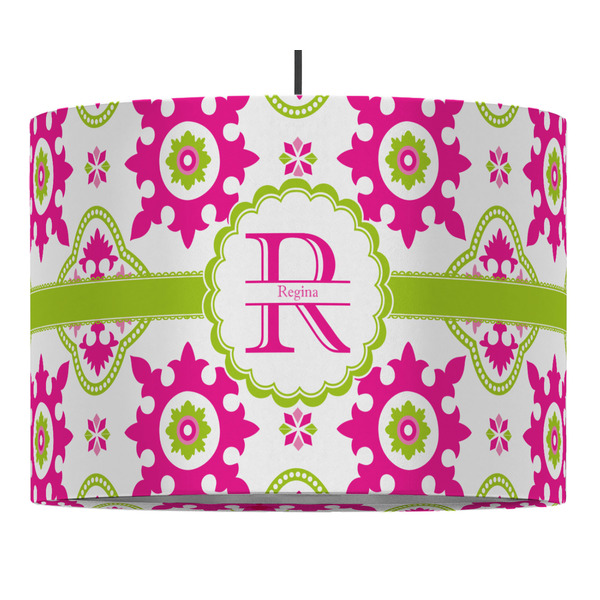 Suzani Floral 16" Drum Lampshade - PENDANT (Fabric)