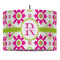 Suzani Floral 16" Drum Pendant Lamp - Fabric (Personalized)