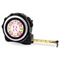 Suzani Floral 16 Foot Black & Silver Tape Measures - Front