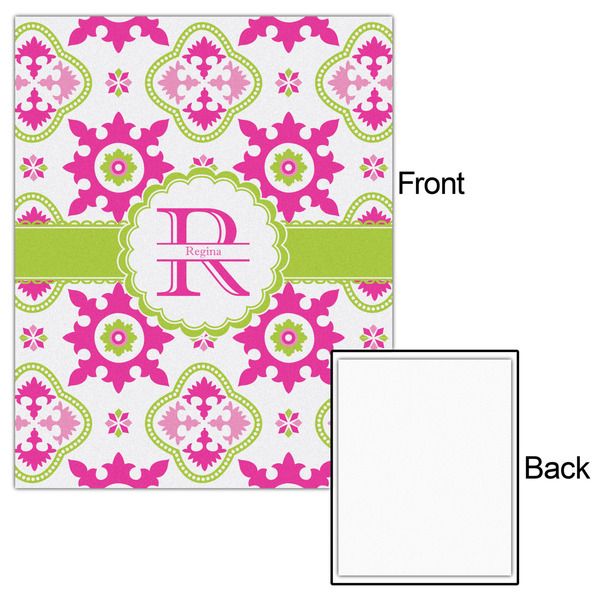Suzani Floral 16x20 - Matte Poster - Front & Back