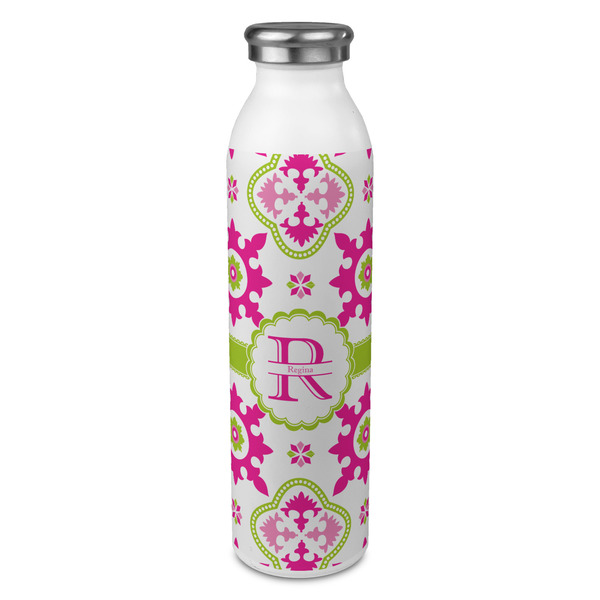 Custom Suzani Floral 20oz Stainless Steel Water Bottle - Full Print (Personalized)