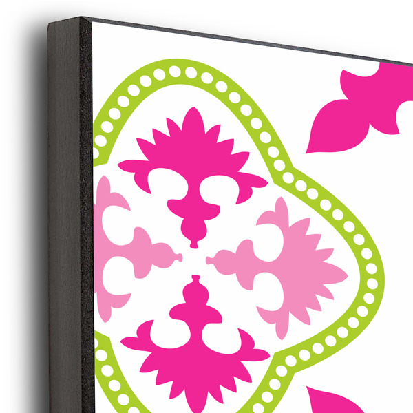 Suzani Floral 20x24 Wood Print - Closeup