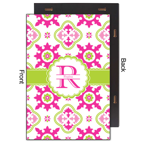 Suzani Floral 20x30 Wood Print - Front & Back View