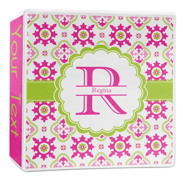 Custom Suzani Floral 3-Ring Binder - 2 inch (Personalized)