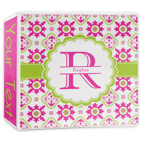 Custom Suzani Floral 3-Ring Binder - 3 inch (Personalized)