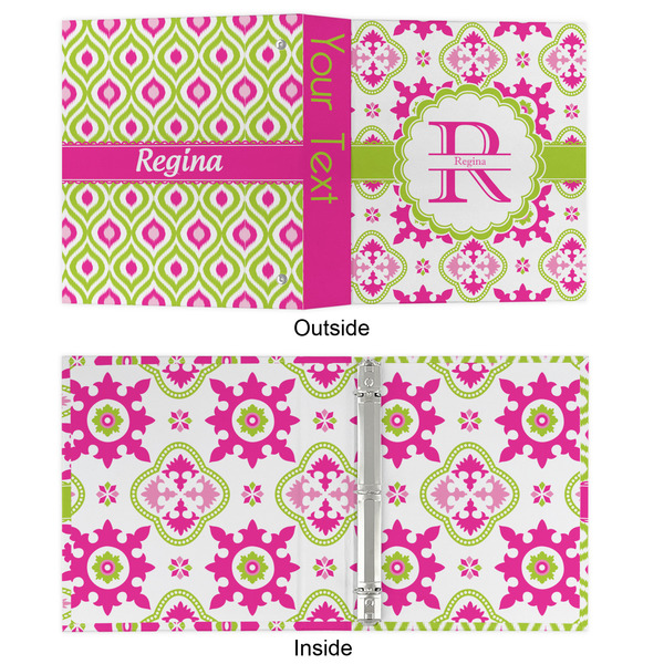 Suzani Floral 3 Ring Binders - Full Wrap - 1" - APPROVAL